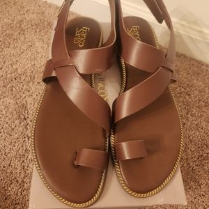 Franco Sarto Gensi Toe Amber Sandal